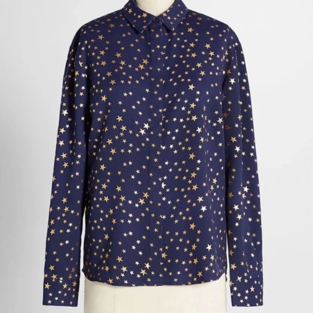 Sugarhill Brighton Searching the Stars Button-up: Size 8